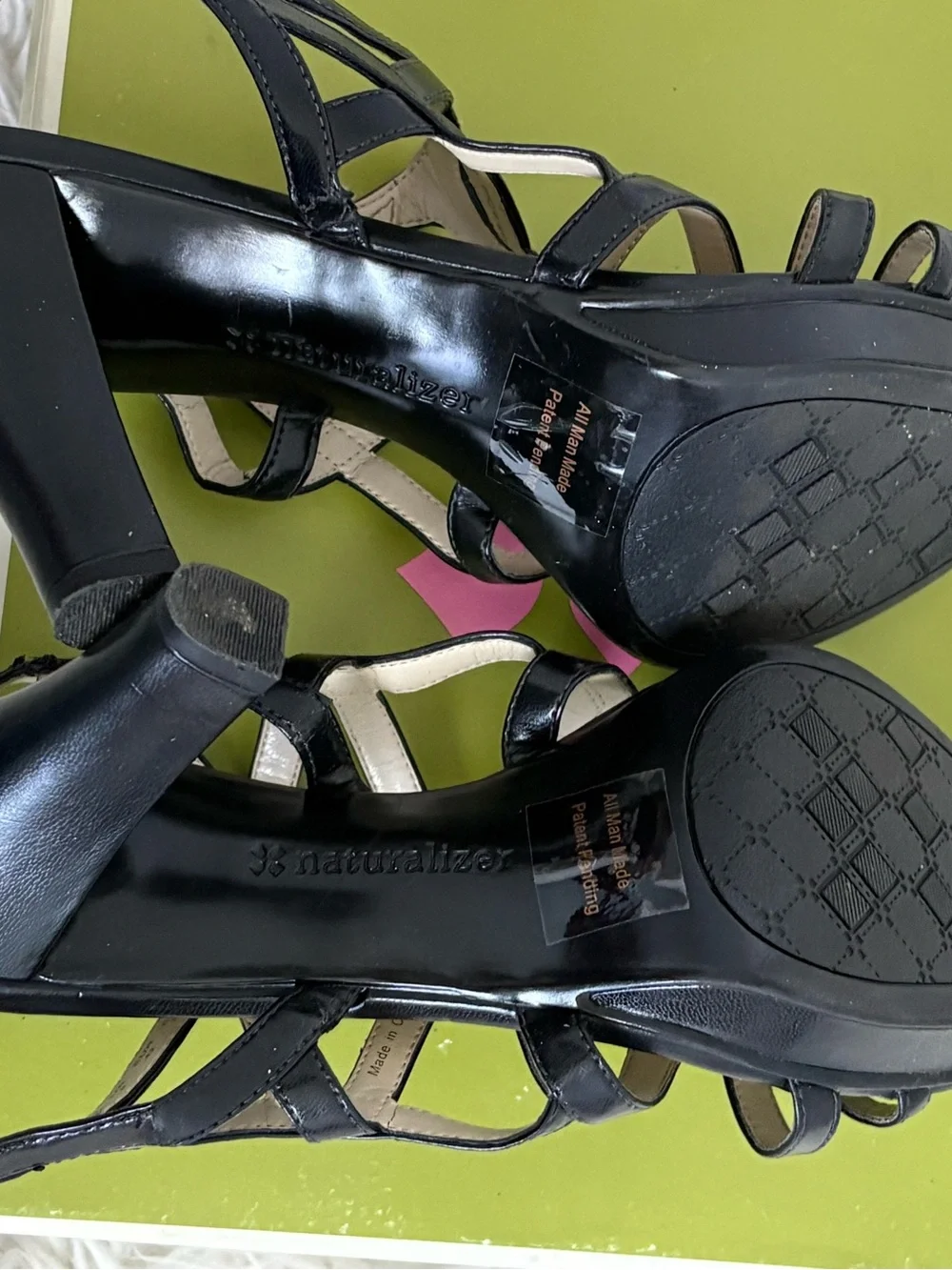 Naturalizer Danya Black Strappy High Heel Sandals Size 10